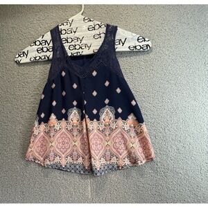 Hint Of Mint Tank Blouse Womens Size Medium